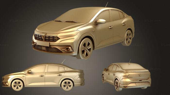 Автомобили и транспорт (Dacia logan 2021, CARS_1240) 3D модель для ЧПУ станка